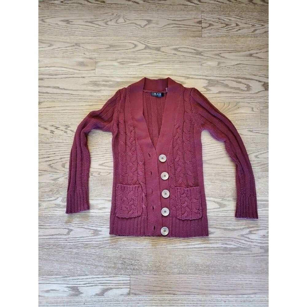 MAK Sweater Cardigan Red S GUC
